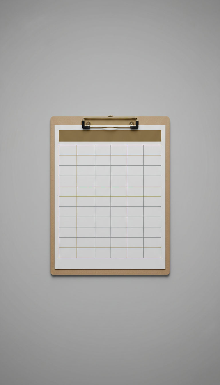 Maintenance Checklist Clipboard With Header